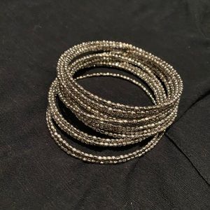 Stella & Dot wrap bracelet in silver